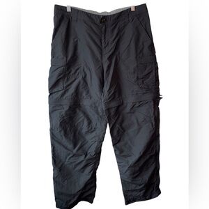 REI Co-op Hiking Cargo Pants Womens 12 Petite Adjustable Waist Nylon Dark Gray